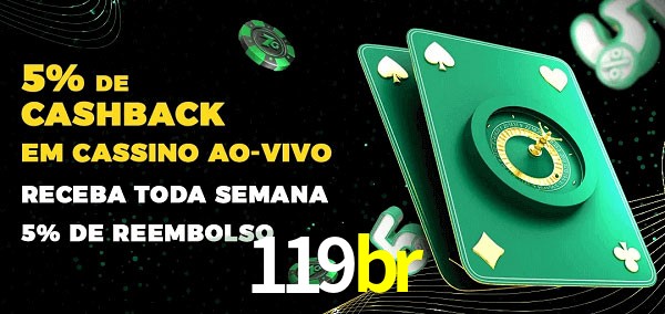 Promoções do cassino ao Vivo 119br